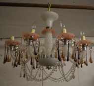 Art deco glass chandelier