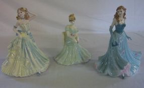 Coalport figures - 'Janet', 'With thanks' & an unnamed