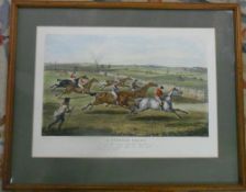 'A Steeple chase' print 67 cm x 54 cm marked Henry Alken