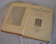 Victoria County History book: a history of Lincolnshire Vol II 1906