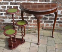 Demi Lune table & modern whatnot