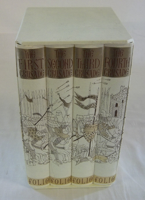 An eyewitness story of the Crusades in 4 volumes by The Folio Society