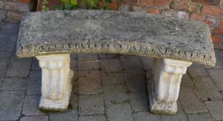 Concrete garden bench