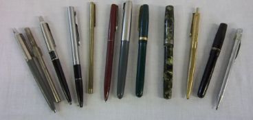 Assorted pens etc inc Parker & Watermans