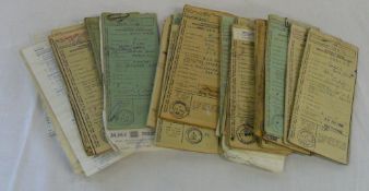 Various old car/van registration books