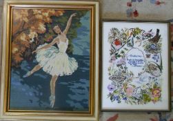 Tapestries of a ballerina & birds and flowers