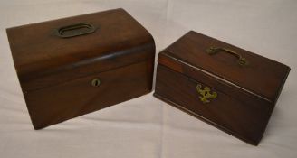 Wooden jewellery box and one other