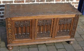 1930's carved oak coffer