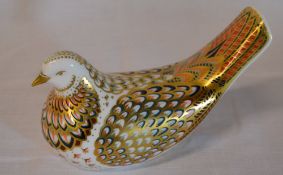 Royal Crown Derby Turtledove with gold stopper