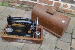 Singer sewing machine with case