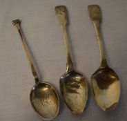 3 Silver spoons, total weight 1.6oz
