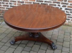 Vict tilt top table with paw feet