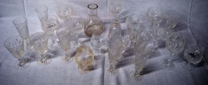 Various glassware inc glass bell, brandy glasses etc