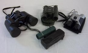 3 pairs of Binoculars & a minocular