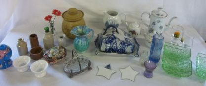 Assorted ceramics & glassware inc Staffordshire