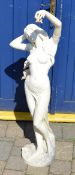 Statue of Aphrodite with flower 114cm high
