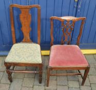 Geo dining chair & Chippendale style dining chair