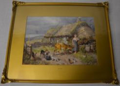 'Pet Calf' print by Myles Birket Foster