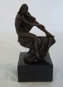 After Milo a small bronze figure of a lady h 17cm