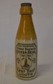 Louth 'East Bros' ginger beer bottle with stopper