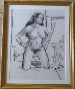 Charcoal drawing of a nude by Sidney Horne Shepherd (1909-1993) 46 cm x 55 cm