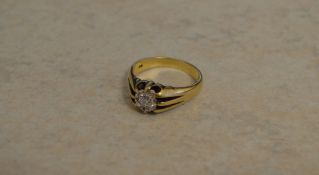 18ct gold diamond ring, approx 0.4ct