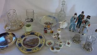 Various ceramics and glassware inc decanter & crested ware