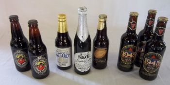 Various bottles of beer inc silver jubilee & 50th anniversary of VE day