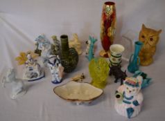 Leonardo collection figures, cat teapot, horse figures etc