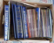 Selection of 'The Great Artists' magazines and folders