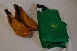 John Deere overalls & size 8 Barker boots