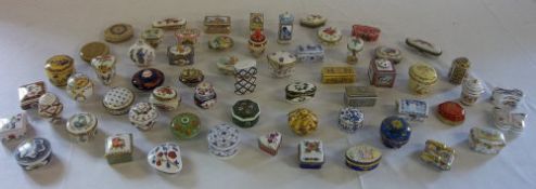 Approx 60 Del Prado porcelain trinket boxes