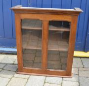 Sm Vict mah glass fronted display cabinet