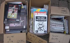 Lg quantity of Grimsby Town football programmes from 1980 onwards (home and away programmes)