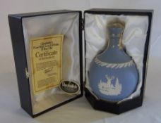 21 year old Glenfiddich whiskey in a Wedgwood jasperware sealed decanter