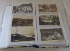 Misc topographical postcard album inc older Butlins, TV etc