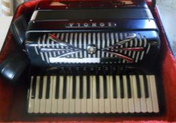 Sonola Sorbonne 3 accordion with case which belonged to the late Brian Dawson, folk singer &