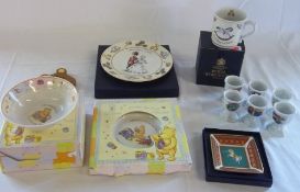 Various ceramics (christening/birth interest) inc Royal Doulton & Royal Worcester