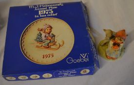 Goebel Hummel 1975 plate & Hummel figure 'Good Friends'