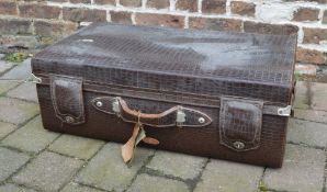 Shanghai Kong Ming alligator skin effect suitcase