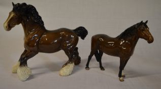 2 Beswick horse figures