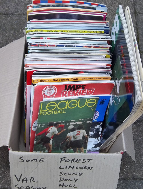 Selection of football programmes relating to Lincoln, Doncaster, Scunthorpe & Hull etc