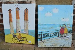 2 Sam Toft prints on canvas