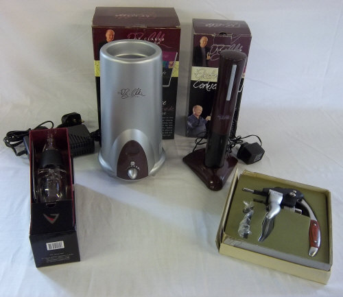 Oz Clarke Wine Server & electronic corkscrew, Vinturi Wine Aerator & a laguiole cork screw