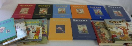 Selection of Rupert the Bear Collectors Limited Edition Reproduction Annuals 1941,51,52,53,57,58,