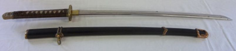 Japanese WW2 Katana with leather handle