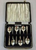 Set of 6 silver spoons approx 1.35 oz Birmingham 1972