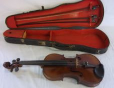 Full sized violin with case and bows.