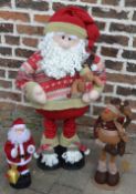 3 Christmas decorations/soft toys