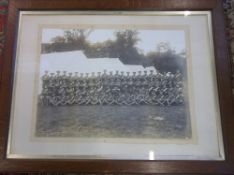 Lg photograph of Lincolnshire/Leicestershire Yeomanry group 90 cm x 70 cm